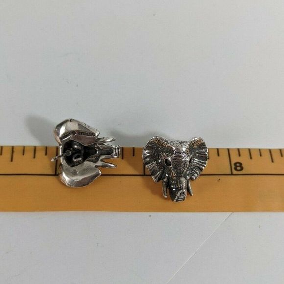 Elephant Sterling Silver kabana Signed Studs